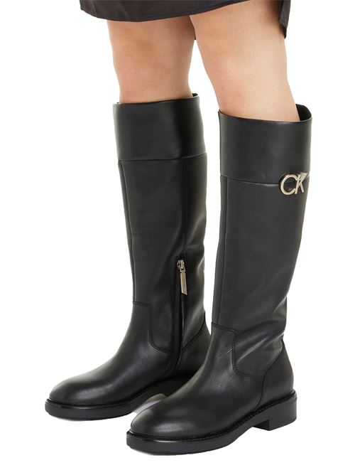 CALVIN KLEIN Women's leather boot CALVIN KLEIN | HW0HW01689BEH